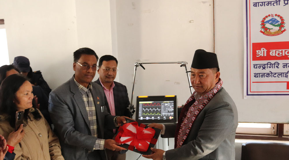 अब चन्द्रागिरि नगर अस्पतालमा ‘भेन्टिलेटर’ सेवा