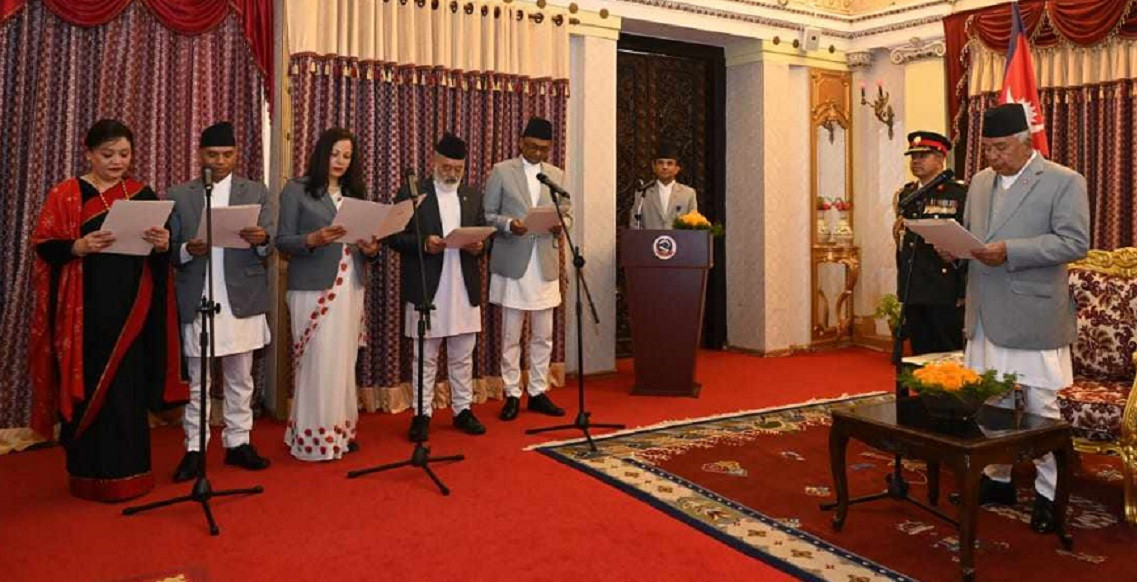 राष्ट्रपतिसमक्ष ५ देशका राजदूतले लिए पद तथा गोपनीयताको शपथ