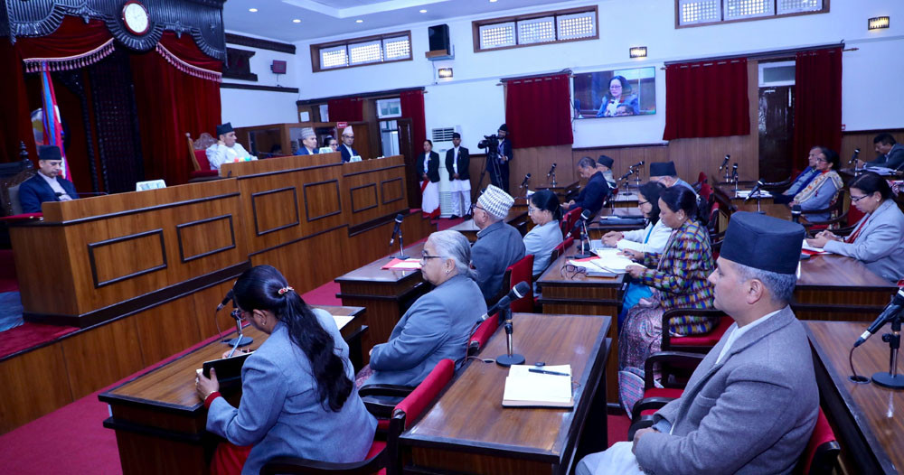 राष्ट्रियसभाको बैठकमा दुई प्रतिवेदन पेस